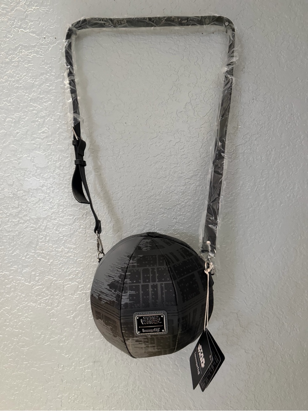Loungefly Death Star Spherical Crossbody Bag - Black & Gray